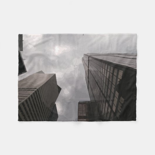 Tower in de stad. fleece deken (Voorkant (Horizontaal))