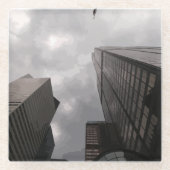 Tower in de stad. glazen onderzetter (Voorkant)