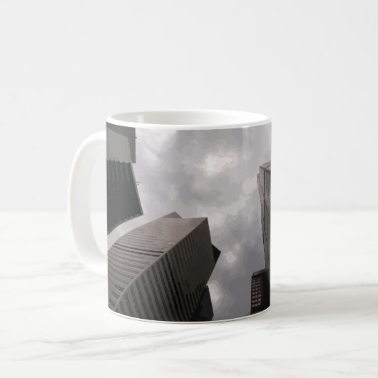Tower in de stad. koffiemok (Voorkant links)
