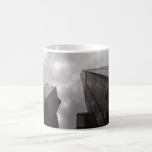 Tower in de stad. koffiemok (Center)