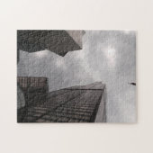 Tower in de stad. legpuzzel (Horizontaal)