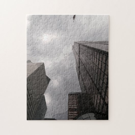 Tower in de stad. legpuzzel (Verticaal)