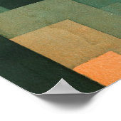 Tower in het Oranje en Groen: Paul Klee 1922 Poster (Hoek)