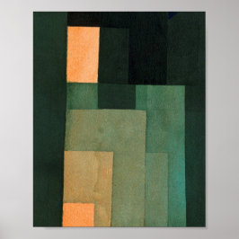 Tower in het Oranje en Groen: Paul Klee 1922 Poster