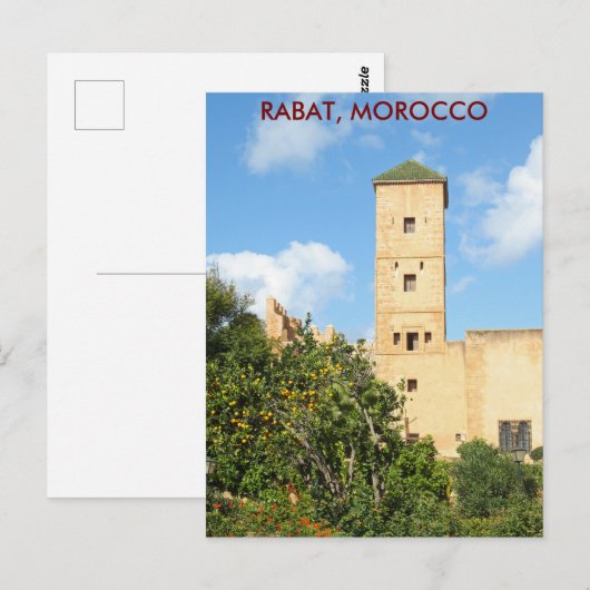 Tower in Rabat, Marokko Briefkaart (Voorkant / Achterkant)