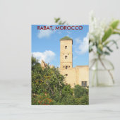 Tower in Rabat, Marokko Kaart (Staand voorkant)