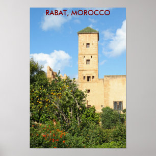 Tower in Rabat, Marokko Poster