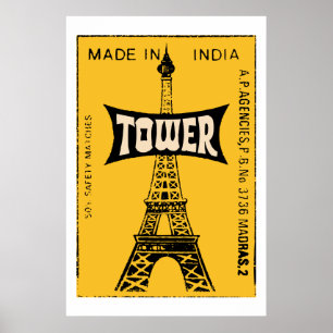 TOWER (Indische  matchbox cover) Poster