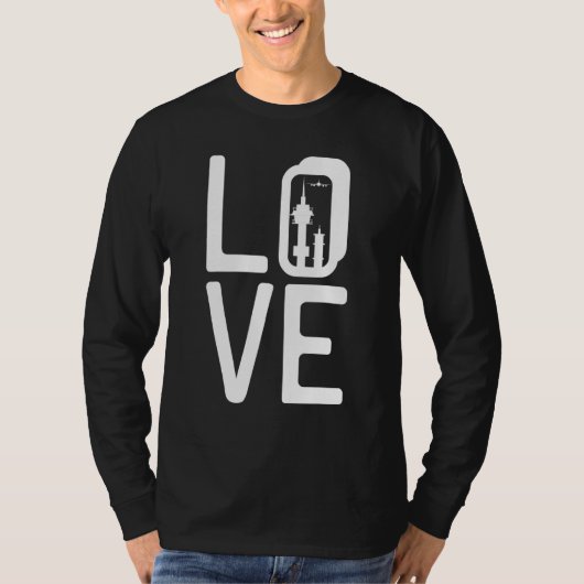 Tower Love Air Traffic Control Controller Aviation T-shirt (Voorkant)