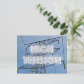 Tower met hoge spanning briefkaart (Staand voorkant)