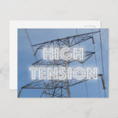 Tower met hoge spanning briefkaart (Voorkant / Achterkant)