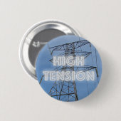 Tower met hoge spanning ronde button 5,7 cm (Voorkant /achterkant)