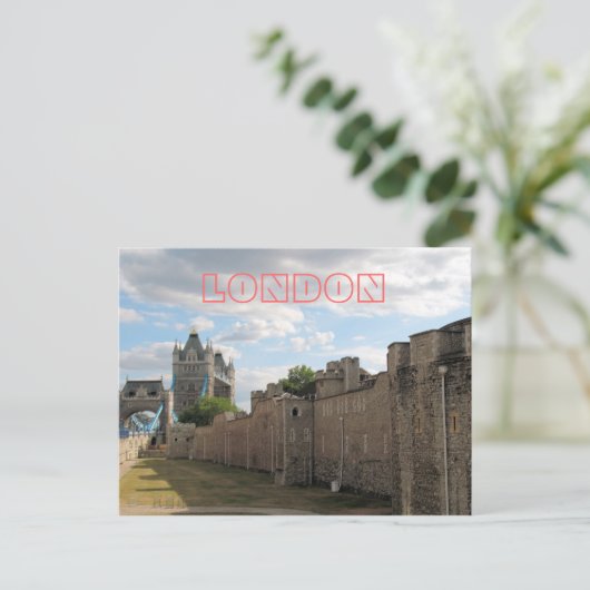 Tower of London and Tower Bridge briefkaart (Staand voorkant)