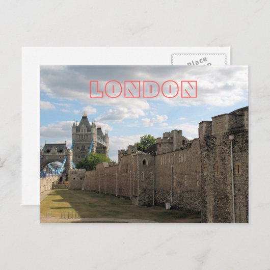 Tower of London and Tower Bridge briefkaart (Voorkant / Achterkant)