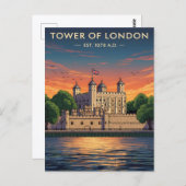 Tower of London at sunset Briefkaart (Voorkant / Achterkant)