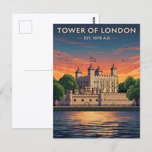 Tower of London at sunset Briefkaart (Voorkant / Achterkant)