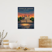 Tower of London at sunset Poster (Keuken)