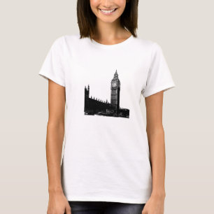 Tower of London Big Ben zwart-wit foto T-shirt