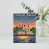 Tower of London bij zonsondergang Briefkaart (Staand voorkant)