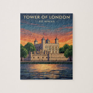 Tower of London bij zonsondergang Legpuzzel