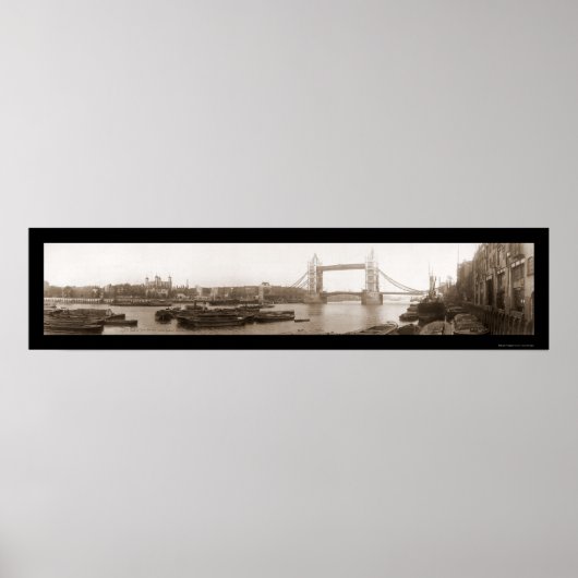 Tower of London Bridge Foto 1909 Poster (Voorkant)