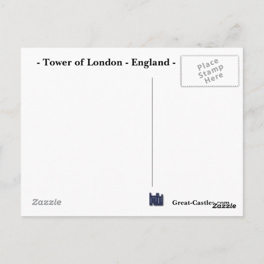 Tower of London Briefkaart (Achterkant)