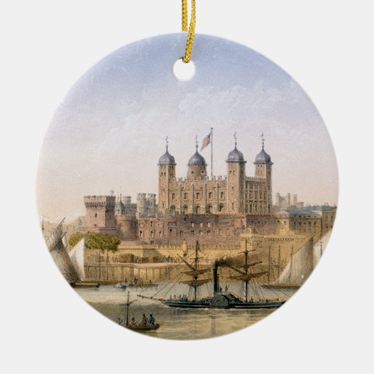 Tower of London, c.1862 (kleurenlitho) Keramisch Ornament (Voorkant)