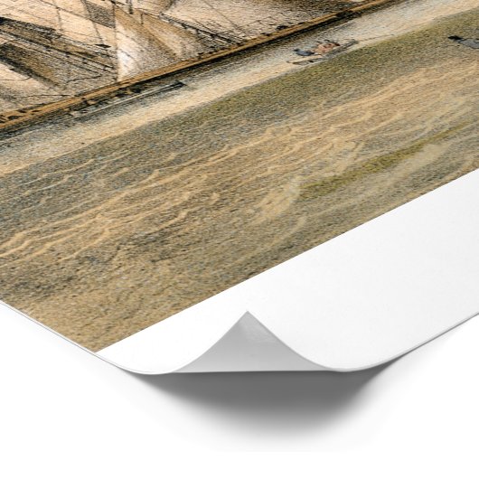 Tower of London, c.1862 (kleurenlitho) Poster (Hoek)