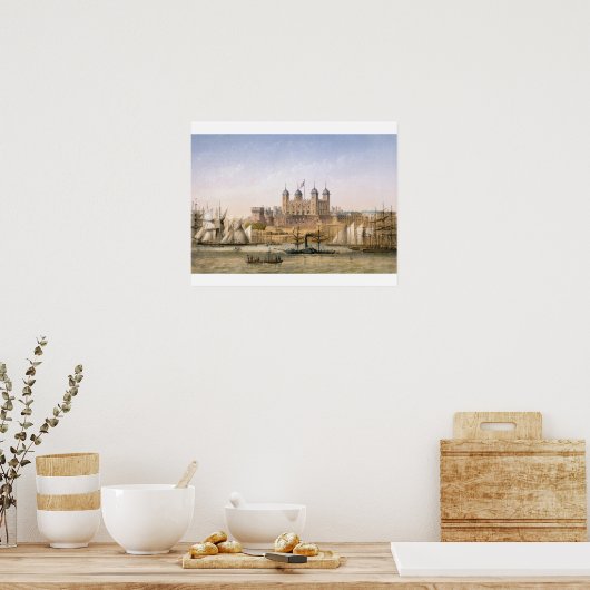 Tower of London, c.1862 (kleurenlitho) Poster (Keuken)