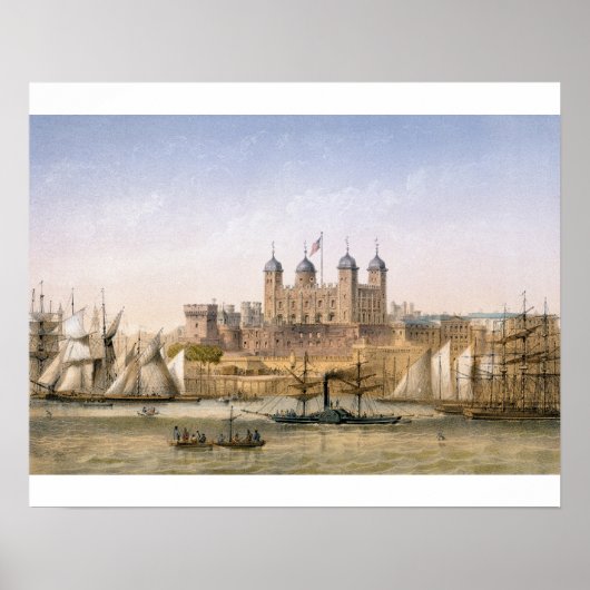 Tower of London, c.1862 (kleurenlitho) Poster (Voorkant)