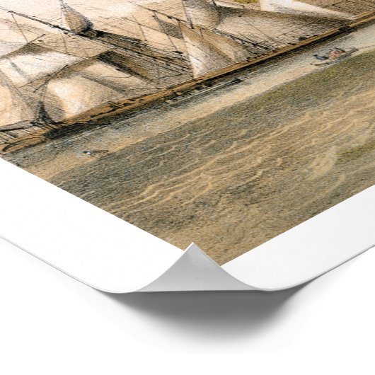 Tower of London, c.1862 (kleurenlitho) Poster (Hoek)