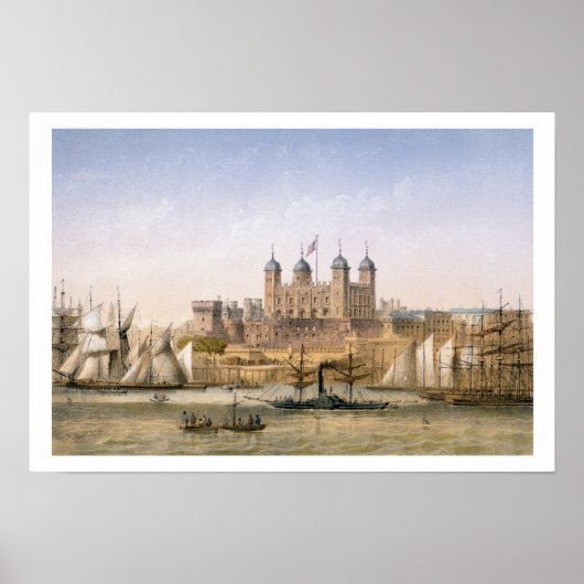 Tower of London, c.1862 (kleurenlitho) Poster (Voorkant)