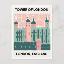 Tower of London Engeland abstracte reizen bloemsie Briefkaart