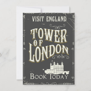 Tower of London Engeland vintage poster Kaart