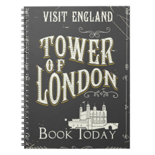 Tower of London Engeland vintage poster Notitieboek
