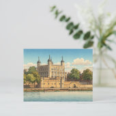 Tower of London Japanese Woodblock Print Briefkaart (Staand voorkant)