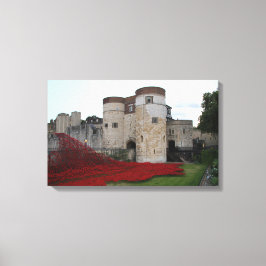 Tower of London met keramische papavers - Canvas