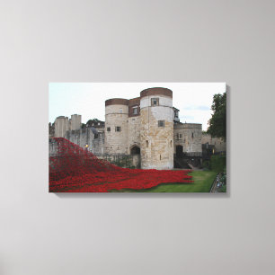 Tower of London met keramische papavers - Canvas
