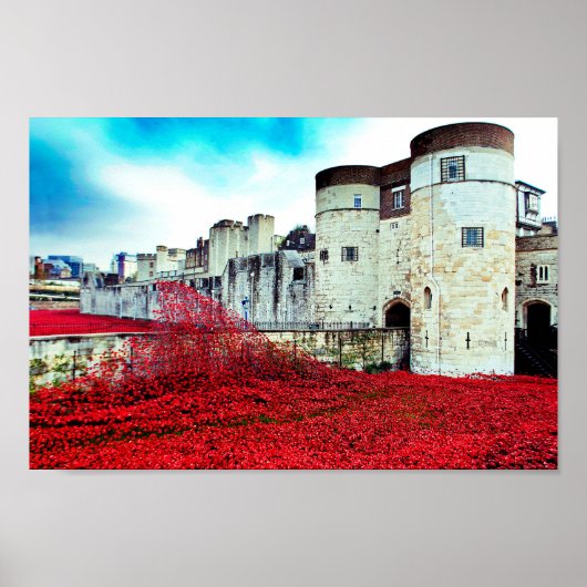 Tower Of London Poppies Red Poppy Poster (Voorkant)