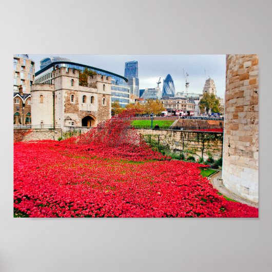 Tower Of London Poppies Red Poppy Poster (Voorkant)