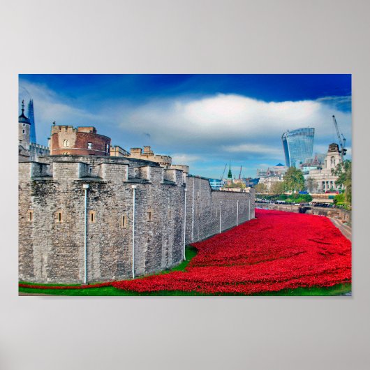Tower Of London Poppies Red Poppy Poster (Voorkant)
