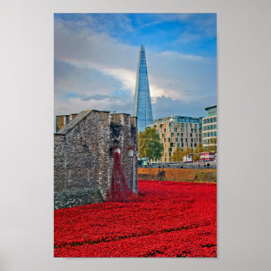 Tower of London Red Poppies England Verenigd Konin Poster