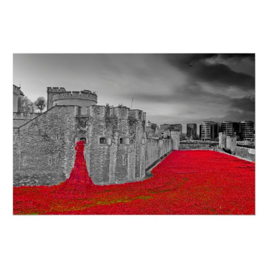 Tower of London Red Poppies Perfect Poster (Voorkant)