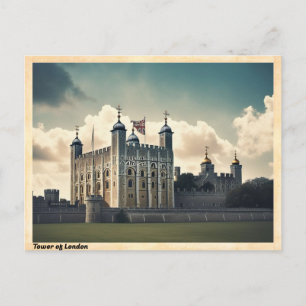 Tower of London Vintage Reizen Briefkaart