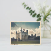 Tower of London Vintage Reizen Briefkaart (Staand voorkant)