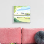 Tower of London | Waterverf landschap VK Canvas Afdruk (Insitu (Woonkamer))