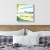 Tower of London | Waterverf landschap VK Canvas Afdruk (Insitu (Slaapkamer))