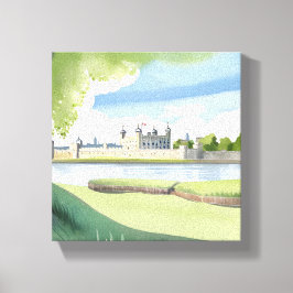 Tower of London | Waterverf landschap VK Canvas Afdruk