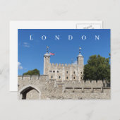 Tower of London White Tower uitzicht briefkaart (Voorkant / Achterkant)