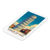 Tower of Pisa Italië Travel Art Vintage Magneet (Linkerzijde)